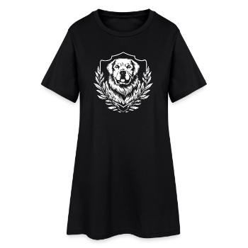Chien noble dans les armoiries - Robe T-shirt Femme - noir - Devant