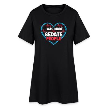 Anesthesiologist Made Sedate People Anesthesia - Frauen T-Shirt-Kleid - Schwarz - Vorne