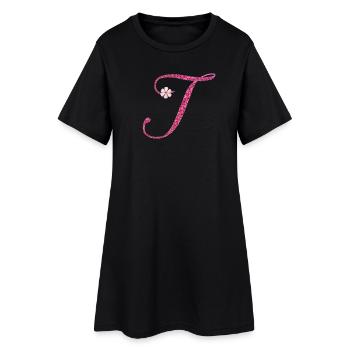 « T », un signe de puissance silencieuse - Robe T-shirt Femme - noir - Devant