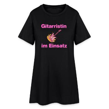 Guitariste en action, Pink Power ! Pouvoir des filles - Robe T-shirt Femme - noir - Devant