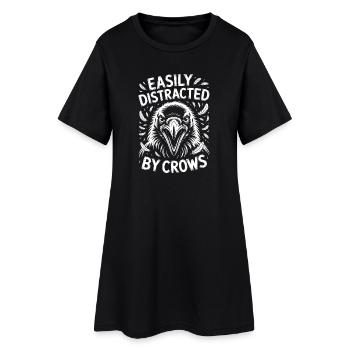 Crows Saying Crow Funny Crow Gift - Women’s T-Shirt Dress - black - Front
