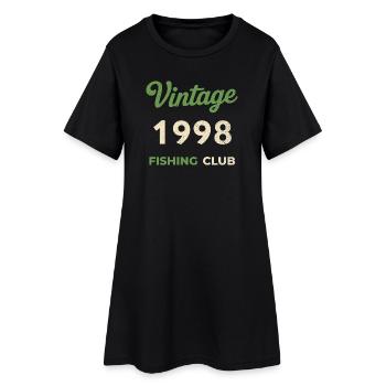 Millésime 1998 – Année de naissance rétro du club de pêche - Robe T-shirt Femme - noir - Devant
