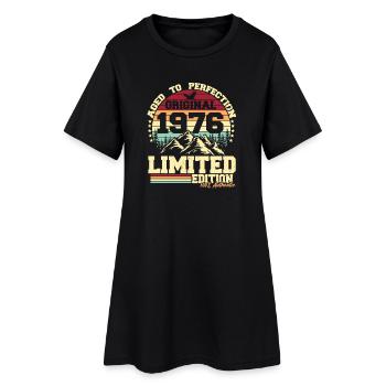 Original 1976 Jahrgang Retro Geburtstag Geschenk - Frauen T-Shirt-Kleid - Schwarz - Vorne