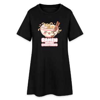 J’adore les ramen - Robe T-shirt Femme - noir - Devant