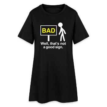 Eh bien, ce n’est pas un bon signe graphique de bonhomme bâton - Robe T-shirt Femme - noir - Devant