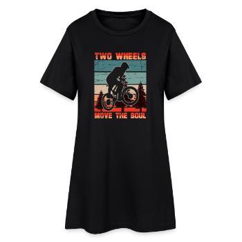 VTT rétro – Deux roues bougent l’âme - Robe T-shirt Femme - noir - Devant