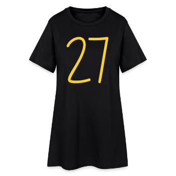27 - Robe T-shirt Femme - noir - Devant