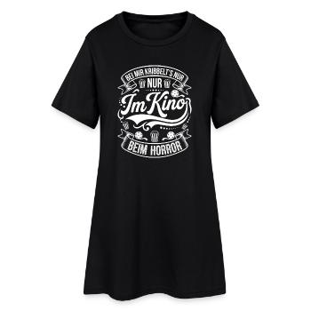 Ich bin König beim Horror Typo - Frauen T-Shirt-Kleid - Schwarz - Vorne
