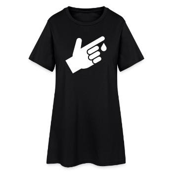 Prise de sang, gouttes de sang - Robe T-shirt Femme - noir - Devant