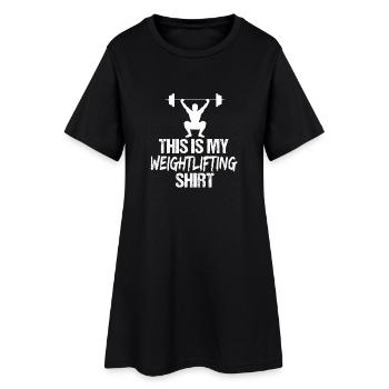 Das ist mein Krafttrainingshemd Fitness-Gym-Lifter - Frauen T-Shirt-Kleid - Schwarz - Vorne