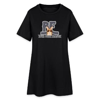 Be Your Own Reason Kaninchen - Frauen T-Shirt-Kleid - Schwarz - Vorne