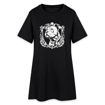Blason Bouledogue - Robe T-shirt Femme - noir - Devant
