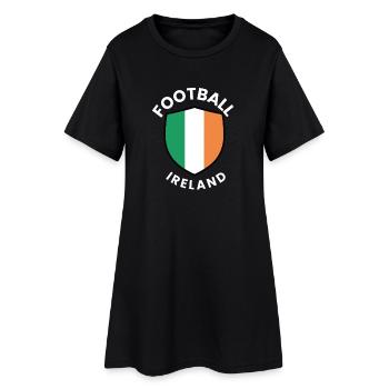 Motif de football du blason du manteau d’Irlande - Robe T-shirt Femme - noir - Devant