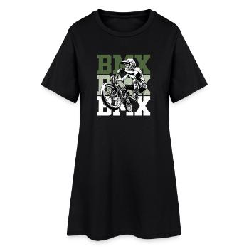 Design de motocyclistes BMX – Style Street et Dirt Bike - Robe T-shirt Femme - noir - Devant