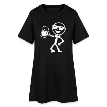 Bonhomme bâton de marié Jga - Robe T-shirt Femme - noir - Devant