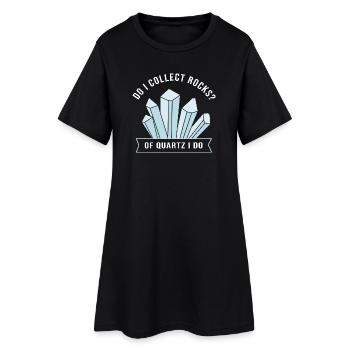 collectionneur de pierres géologue géologie roche - Robe T-shirt Femme - noir - Devant