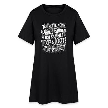 I'm not saving princesses, I'm collecting EXP - Women’s T-Shirt Dress - black - Front