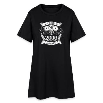 20th Birthday Vintage 2006 Angel Legends Life - Women’s T-Shirt Dress - black - Front