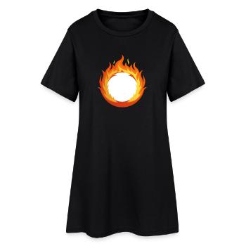 Anneau de feu - Robe T-shirt Femme - noir - Devant