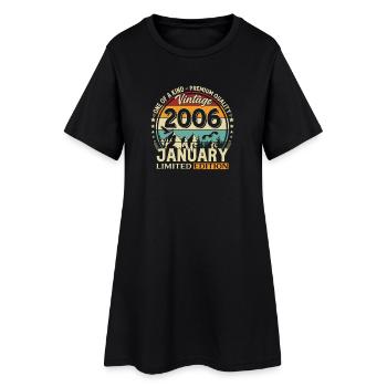 20e anniversaire Millésime Janvier 2006 - Robe T-shirt Femme - noir - Devant