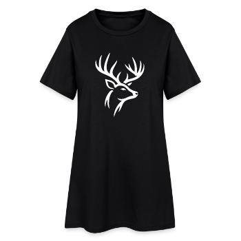 Hirschkopf - Robe T-shirt Femme - noir - Devant