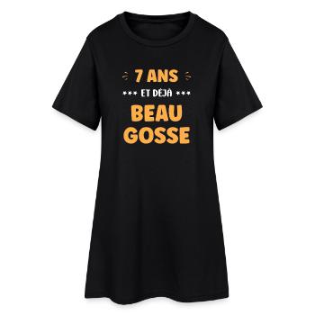 7 ans - Robe T-shirt Femme - noir - Devant