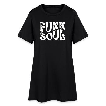 Funk Soul Bold Rétro Typographie - Robe T-shirt Femme - noir - Devant