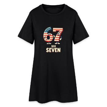 US Flag 67 Memes Six Seven - Robe T-shirt Femme - noir - Devant