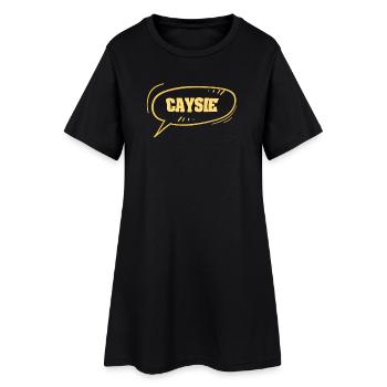 Caysie as a given name - Women’s T-Shirt Dress - black - Front