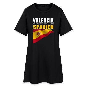 Valence - Robe T-shirt Femme - noir - Devant