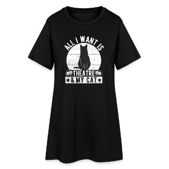 Théâtre Drame Tout ce que je veux Mon chat & Acteur Comédie Musicale - Robe T-shirt Femme - noir - Devant