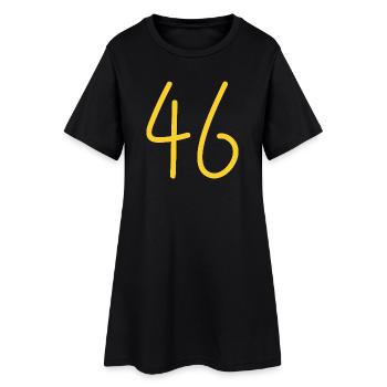 46 - Frauen T-Shirt-Kleid - Schwarz - Vorne