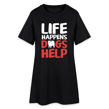 Thérapeute en thérapie canine Éducateur canin - Robe T-shirt Femme - noir - Devant