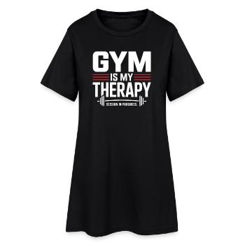 La salle de sport est ma thérapie – motivations Gym Saying - Robe T-shirt Femme - noir - Devant