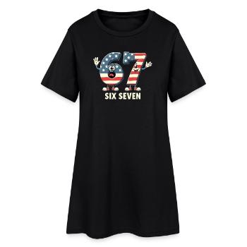 US Flag 67 Memes Six Seven - Robe T-shirt Femme - noir - Devant