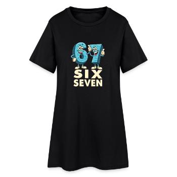 US Flag 67 Memes Six Seven - Robe T-shirt Femme - noir - Devant