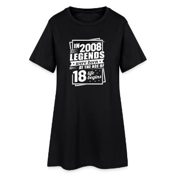 18th Birthday Vintage Legends Retro Modern - Women’s T-Shirt Dress - black - Front
