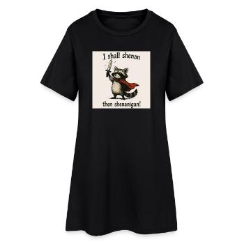 Raccoon Hero Shenanigan - Women’s T-Shirt Dress - black - Front
