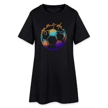 Jour de match | Footballeur - Robe T-shirt Femme - noir - Devant