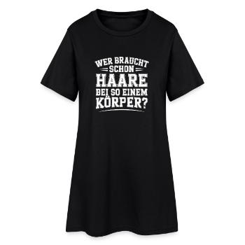 Chauve qui a besoin de cheveux Chauve Chauve - Robe T-shirt Femme - noir - Devant