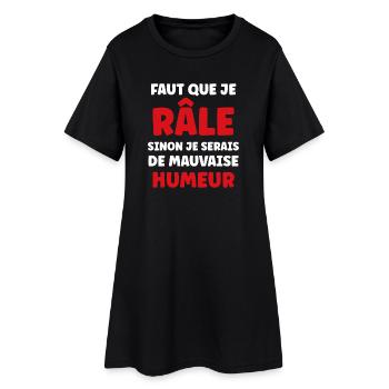Faut que je râle humeur ardente - Robe T-shirt Femme - noir - Devant