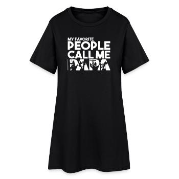 Silhouette d’ouvrier de ligne électrique Papa Line - Robe T-shirt Femme - noir - Devant