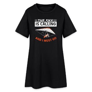 Parapente Parapente Parapente Parapente Parapente - Robe T-shirt Femme - noir - Devant