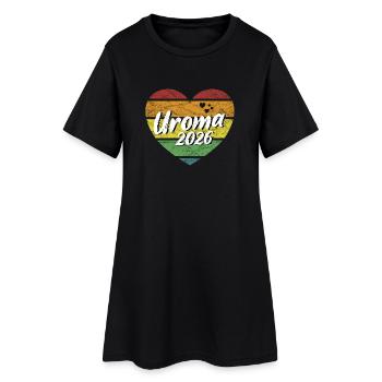 Uroma 2026 Urgroßmutter werdende Uroma Omama retro - Frauen T-Shirt-Kleid - Schwarz - Vorne