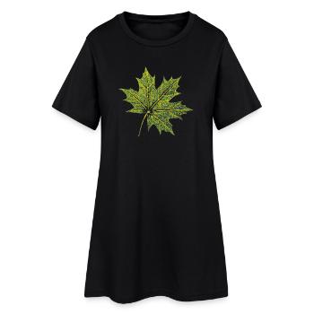 Maple Leaf - Forest & Nature BOTANIK - Women’s T-Shirt Dress - black - Front