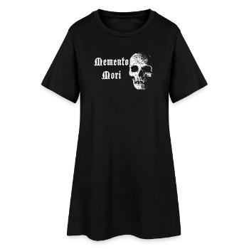 Crâne de Memento Mori – Contraste blanc - Robe T-shirt Femme - noir - Devant
