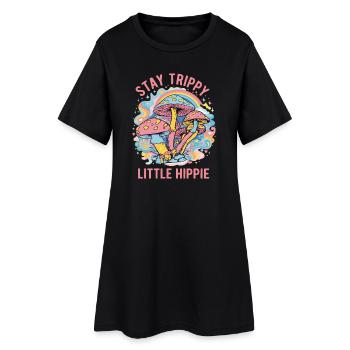 Reste Petit Art psychédélique hippie psychédélique - Robe T-shirt Femme - noir - Devant