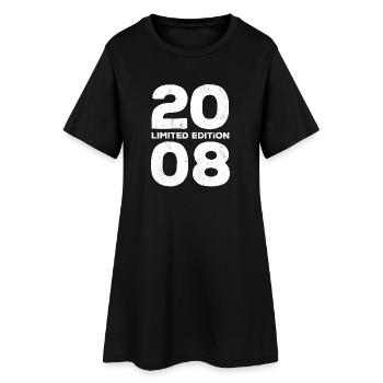 Édition limitée cadeau d’anniversaire rétro 2008 - Robe T-shirt Femme - noir - Devant
