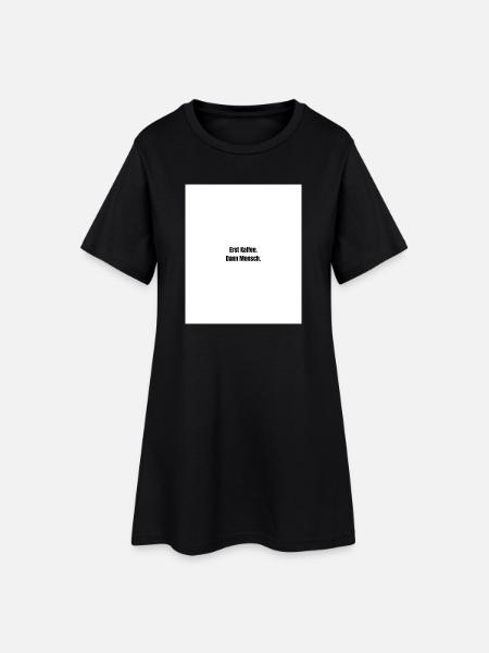 Premier café. Alors mec. - Robe T-shirt Femme - noir