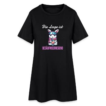Ski bunny après-ski La situation dégénère - Robe T-shirt Femme - noir - Devant